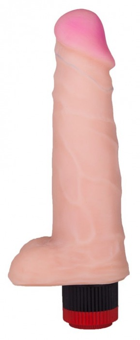 Вибратор-реалистик ART-Style №8 с мошонкой - 19 см. - Art-Style