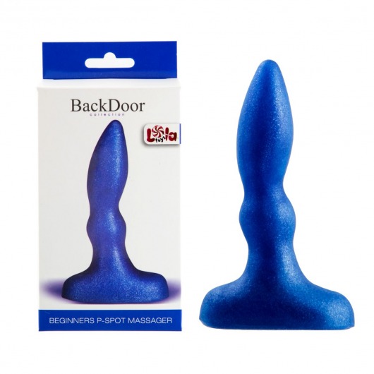 Синий анальный стимулятор Beginners p-spot massager - 11 см. - Lola Games - в Копейске купить с доставкой