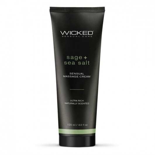 Массажный легкий крем WICKED Sage plus Sea Salt - 120 мл. - Wicked - купить с доставкой в Копейске