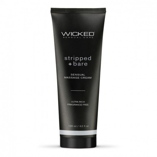 Массажный легкий крем WICKED Stripped plus Bare - 120 мл. - Wicked - купить с доставкой в Копейске