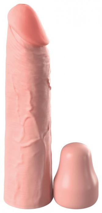 Телесная насадка-удлинитель 1 Inch Silicone X-tension - 17,8 см. - Pipedream - в Копейске купить с доставкой
