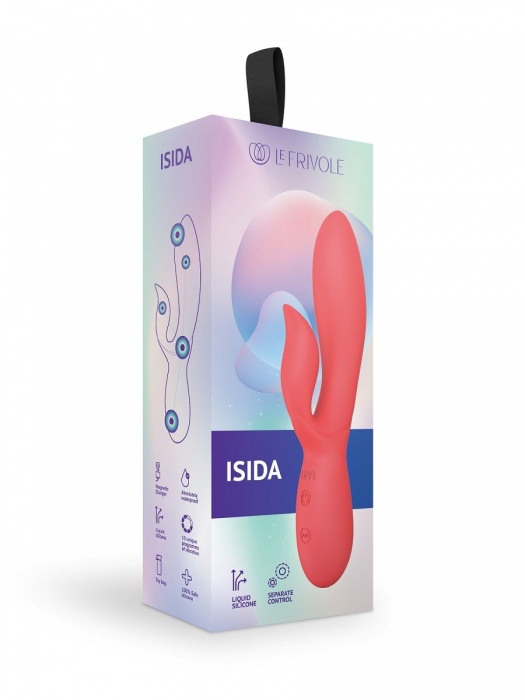 Коралловый вибратор-кролик из силикона Isida - 21 см. - Le Frivole