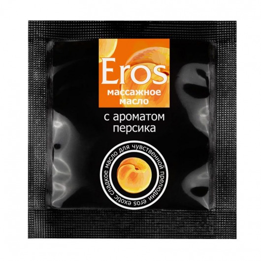 Саше массажного масла Eros exotic с ароматом персика - 4 гр. - Биоритм - купить с доставкой в Копейске