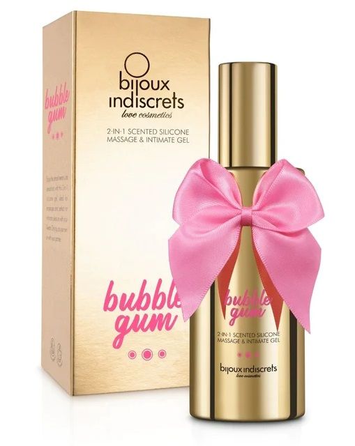Гель с ароматом жвачки Bubblegum 2-in-1 Scented Silicone Massage And Intimate Gel - 100 мл. - Bijoux Indiscrets - купить с доставкой в Копейске