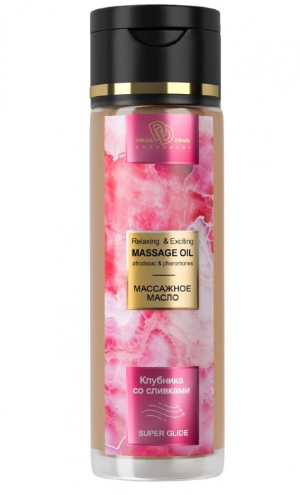 Массажное масло «Клубника со сливками» - 250 мл. - БиоМед - купить с доставкой в Копейске