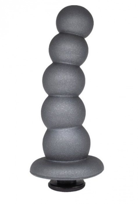 Серая насадка-ёлочка PLATINUM 5,5’’ - 15,5 см. - LOVETOY (А-Полимер) - купить с доставкой в Копейске