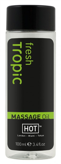 Массажное масло для тела Tropic Fresh - 100 мл. - HOT - купить с доставкой в Копейске