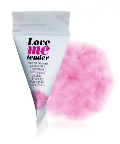 Съедобное согревающее массажное масло Love Me Tender Cotton Candy с ароматом сладкой ваты - 10 мл. - Love to Love - купить с доставкой в Копейске