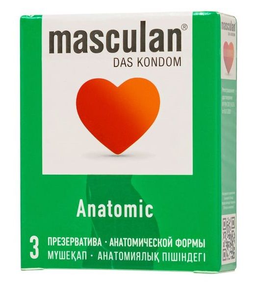 Презервативы анатомической формы Masculan Anatomic - 3 шт. - Masculan - купить с доставкой в Копейске
