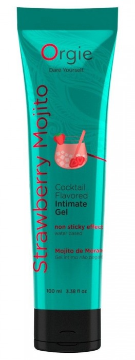 Съедобный интимный гель Orgie Lube Tube Cocktail Strawberry Mojito - 100 мл. - ORGIE - купить с доставкой в Копейске