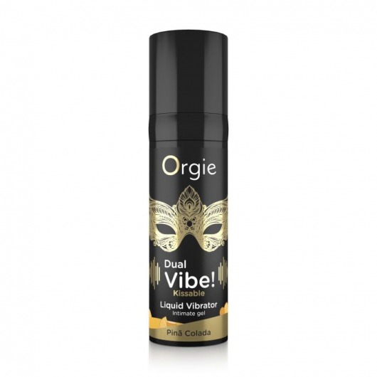 Съедобный гель Dual Vibe Pina Colada с эффектом вибрации и вкусом коктейля пина колада - 15 мл. - ORGIE - купить с доставкой в Копейске