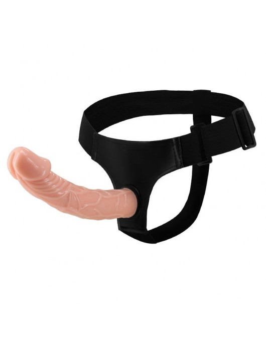 Гладкий фаллоимитатор с крупной головкой на ремешках - 19,7 см. - Baile - купить с доставкой в Копейске