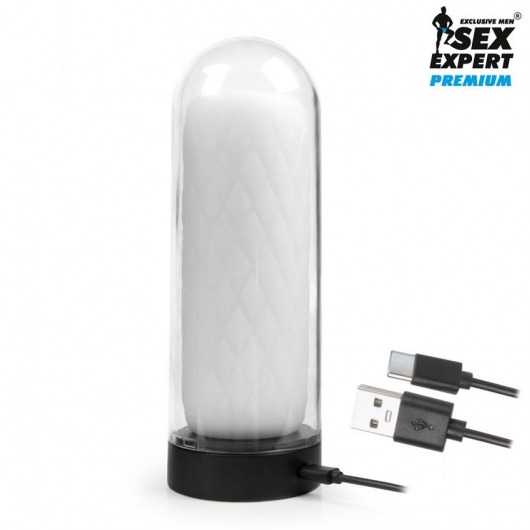 Оригинальный мастурбатор в колбе с нагревом - Sex Expert - в Копейске купить с доставкой