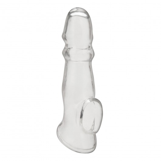 Прозрачная насадка для пениса Girthy Penis Enhancing Sleeve Extension - 17,1 см. - BlueLine - в Копейске купить с доставкой