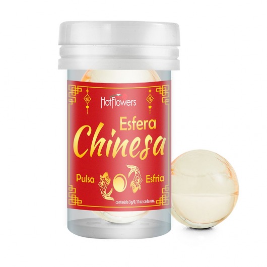 Интимный гель Chinesa Esfera с охлаждающе-пульсирующим эффектом (2 шарика по 3 гр.) - HotFlowers - купить с доставкой в Копейске