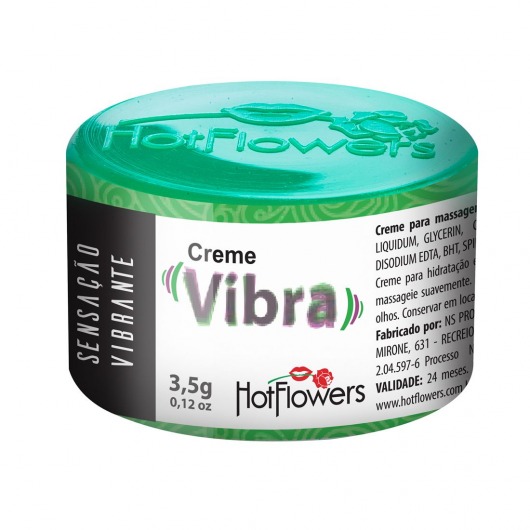 Возбуждающий крем Vibra с эффектом вибрации - 3,5 гр. - HotFlowers - купить с доставкой в Копейске