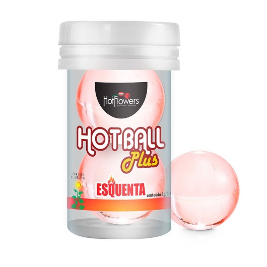 Лубрикант на масляной основе Hot Ball Plus с разогревающим эффектом (2 шарика по 3 гр.) - HotFlowers - купить с доставкой в Копейске