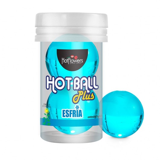 Лубрикант на масляной основе Hot Ball Plus с охлаждающим эффектом (2 шарика по 3 гр.) - HotFlowers - купить с доставкой в Копейске