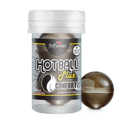 Анальный лубрикант на масляной основе Hot Ball Plus Conforto (2 шарика по 3 гр.) - HotFlowers - купить с доставкой в Копейске
