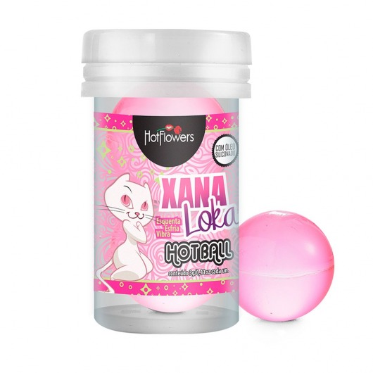 Лубрикант на силиконовой основе с эффектом вибрации Xana Loka Hot Ball (2 шарика по 3 гр.) - HotFlowers - купить с доставкой в Копейске