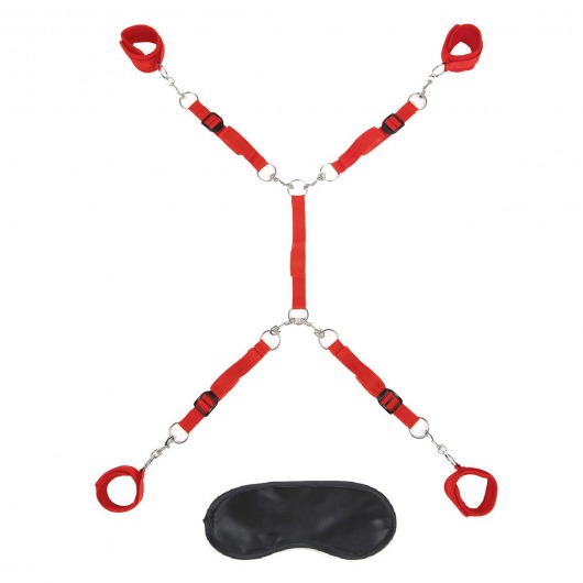 Красная фиксация на матрас Classic Bedspreader - Lux Fetish - купить с доставкой в Копейске