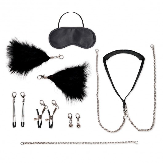 Большой эротический набор из 12 предметов Interchangeable Collar   Nipple Clips Set - Lux Fetish - купить с доставкой в Копейске