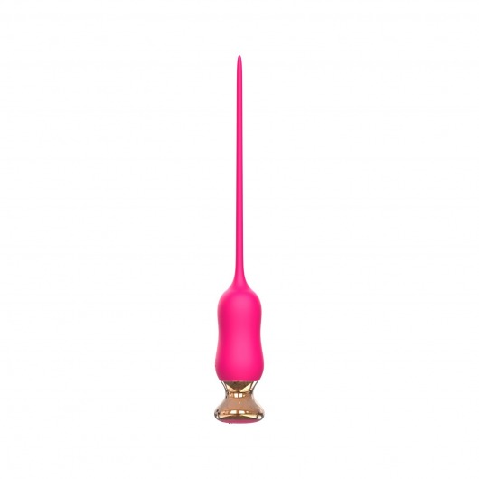 Розовый тонкий стимулятор Nipple Vibrator - 23 см. - I-MOON - купить с доставкой в Копейске