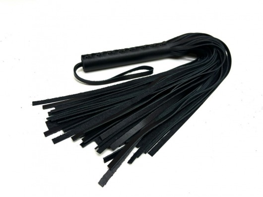 Черная цельная многохвостовая плеть из мягкой кожи - 57 см. - БДСМ Арсенал - купить с доставкой в Копейске