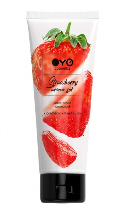 Лубрикант на водной основе OYO Aroma Gel Strawberry с ароматом клубники - 75 мл. - OYO - купить с доставкой в Копейске