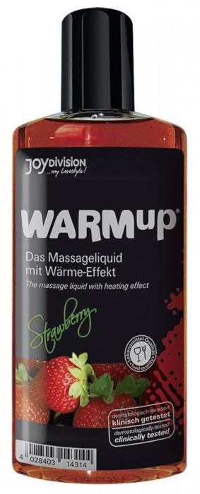 Разогревающее масло WARMup Strawberry - 150 мл. - Joy Division - купить с доставкой в Копейске