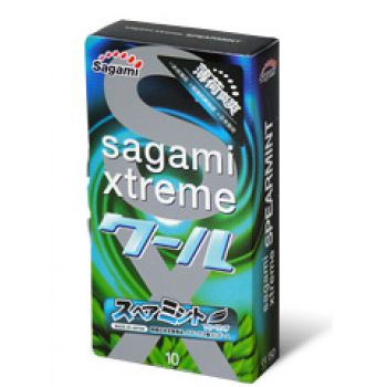 Презервативы Sagami Xtreme Mint с ароматом мяты - 10 шт. - Sagami - купить с доставкой в Копейске