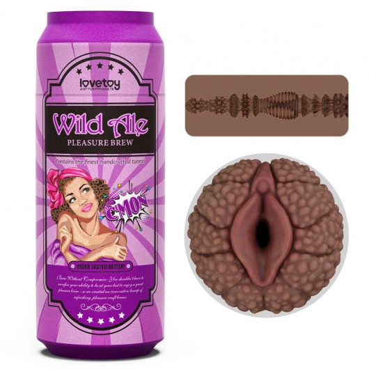 Коричневый мастурбатор-вагина Pleasure Brew Masturbator-Wild Ale в банке - Lovetoy - в Копейске купить с доставкой