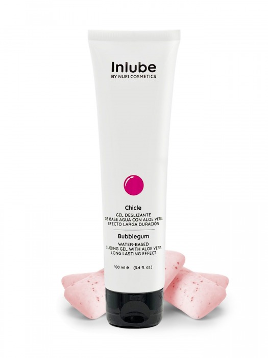 Лубрикант на водной основе Nuei Inlube с алоэ вера и ароматом бабл-гам - 100 мл. - Nuei cosmetics - купить с доставкой в Копейске