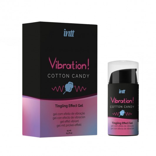 Жидкий вибратор Vibration Cotton Candy с ароматом сахарной ваты - 15 мл. - INTT - купить с доставкой в Копейске