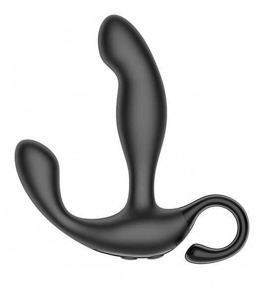 Черный вибромассажер простаты с эффектом фингеринга и пультом ДУ - Secwell - в Копейске купить с доставкой