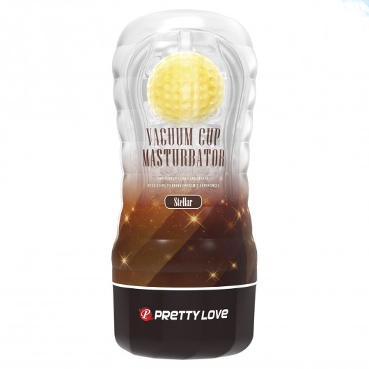 Прозрачный текстурированный мастурбатор Vacuum Cup Masturbator Stellar - Baile - в Копейске купить с доставкой