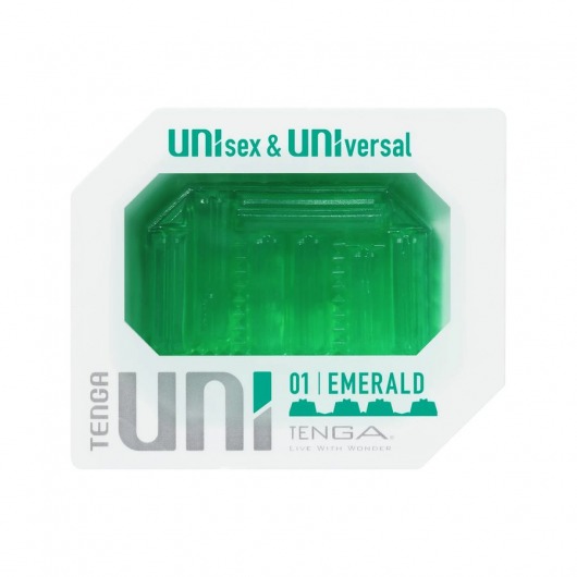 Зеленый мастурбатор-стимулятор Tenga Uni Emerald - Tenga - в Копейске купить с доставкой