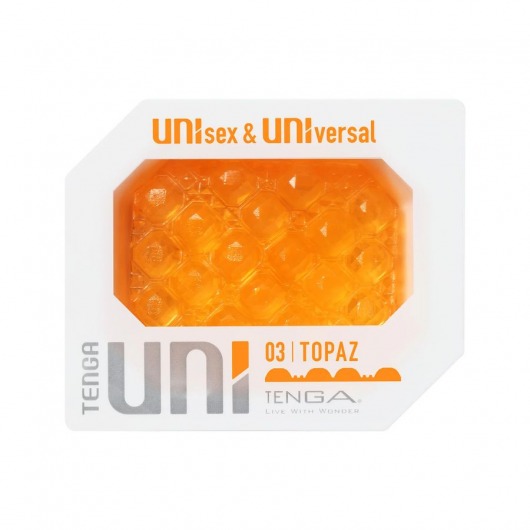 Оранжевый мастурбатор-стимулятор Tenga Uni Topaz - Tenga - в Копейске купить с доставкой