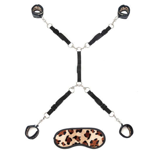 Леопардовая фиксация на матрас для рук и ног Classic Bedspreader - Lux Fetish - купить с доставкой в Копейске