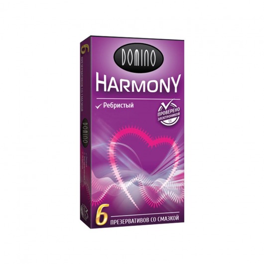 Презервативы с рёбрышками Domino Harmony - 6 шт. - Domino - купить с доставкой в Копейске