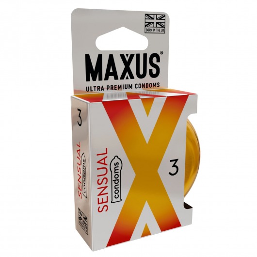Презервативы анатомической формы Maxus Sensual - 3 шт. - Maxus - купить с доставкой в Копейске