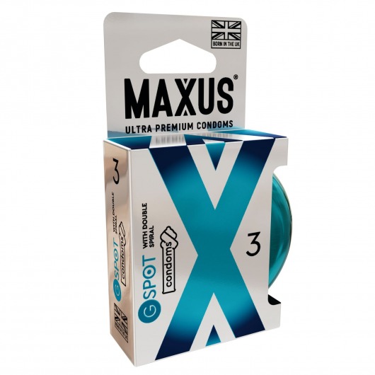Презервативы Maxus G spot с двойной спиралью - 3 шт. - Maxus - купить с доставкой в Копейске