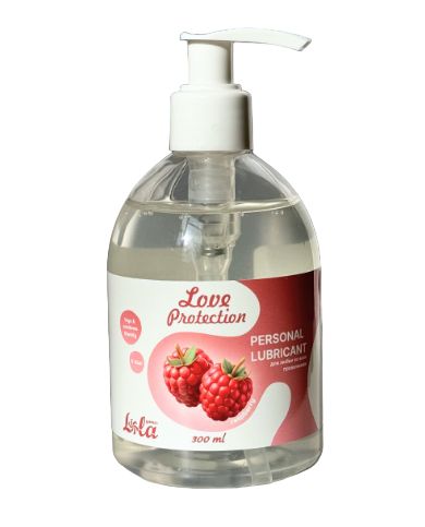 Лубрикант на водной основе Love Protection Raspberry с ароматом малины - 300 мл. - Lola Games - купить с доставкой в Копейске