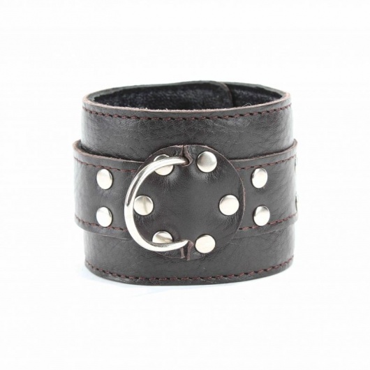 Кожаные наручники на металлической цепочке - БДСМ Арсенал - купить с доставкой в Копейске