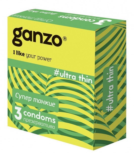 Ультратонкие презервативы Ganzo Ultra thin - 3 шт. - Ganzo - купить с доставкой в Копейске