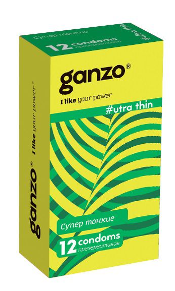 Ультратонкие презервативы Ganzo Ultra thin - 12 шт. - Ganzo - купить с доставкой в Копейске