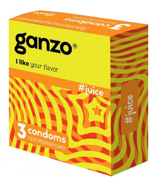 Ароматизированные презервативы Ganzo Juice - 3 шт. - Ganzo - купить с доставкой в Копейске