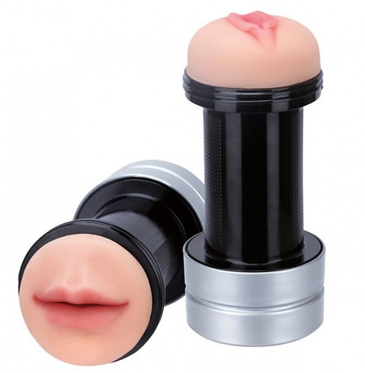 Двусторонний мастурбатор REALSTUFF 2 IN 1 HUMMER MOUTH   VAGINA - ротик и вагина - Dream Toys - в Копейске купить с доставкой