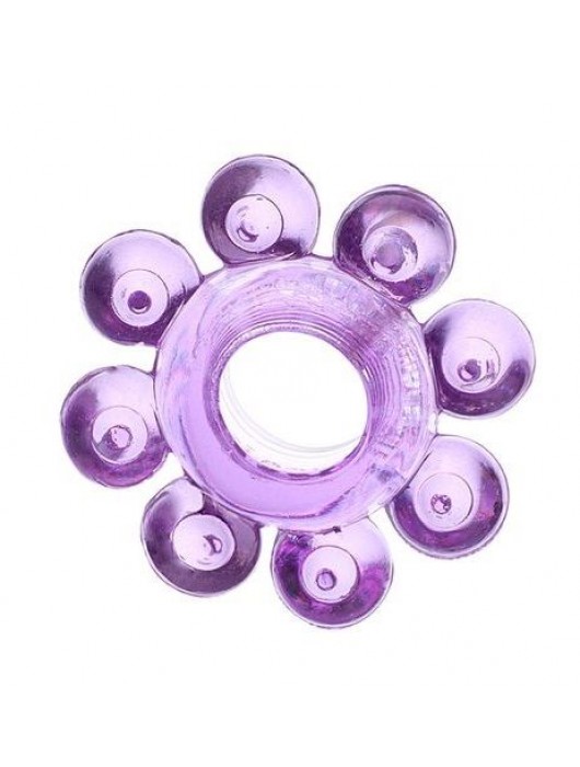 Мягкая фиолетовая гелевая насадка - Toyfa Basic - в Копейске купить с доставкой