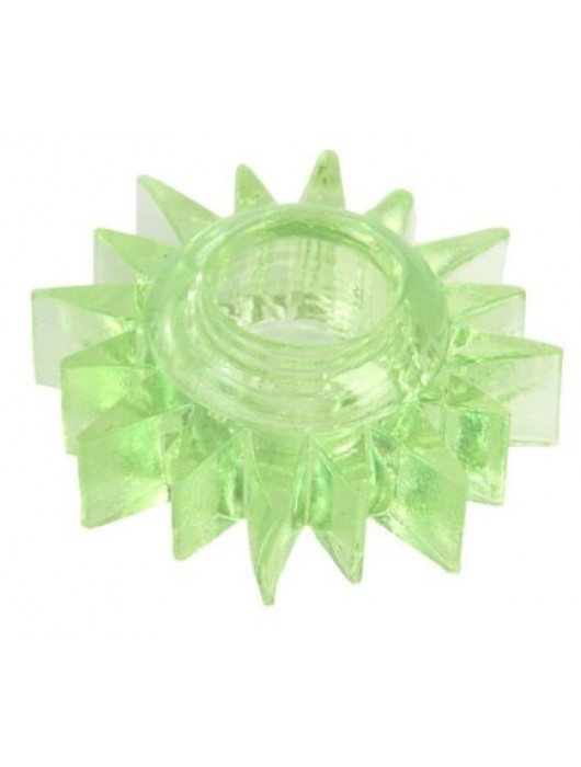 Зеленое эрекционное кольцо-солнце - Toyfa Basic - в Копейске купить с доставкой